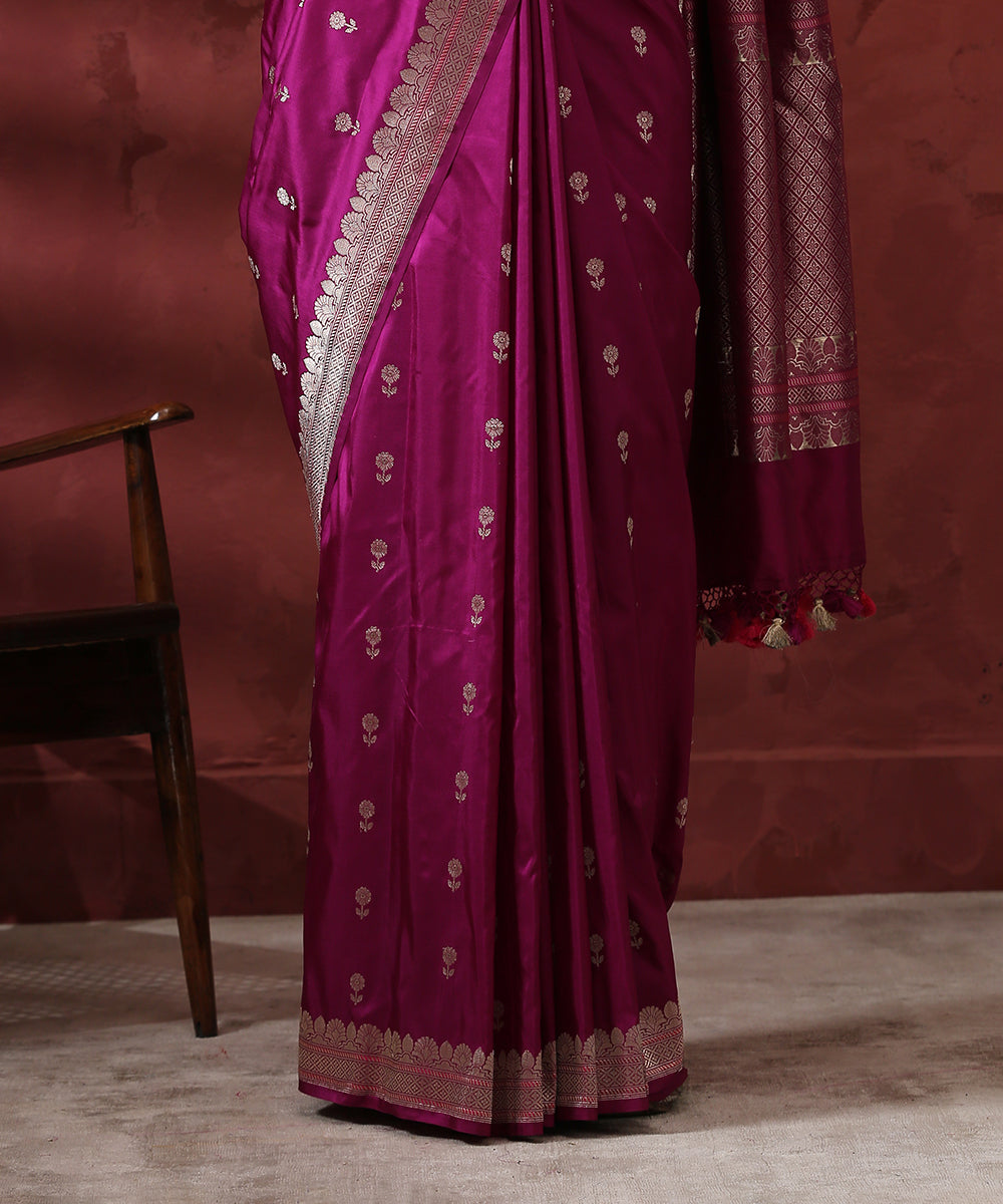 Handloom_Purple_Pure_Katan_Silk_Banarasi_Booti_Saree_WeaverStory_04