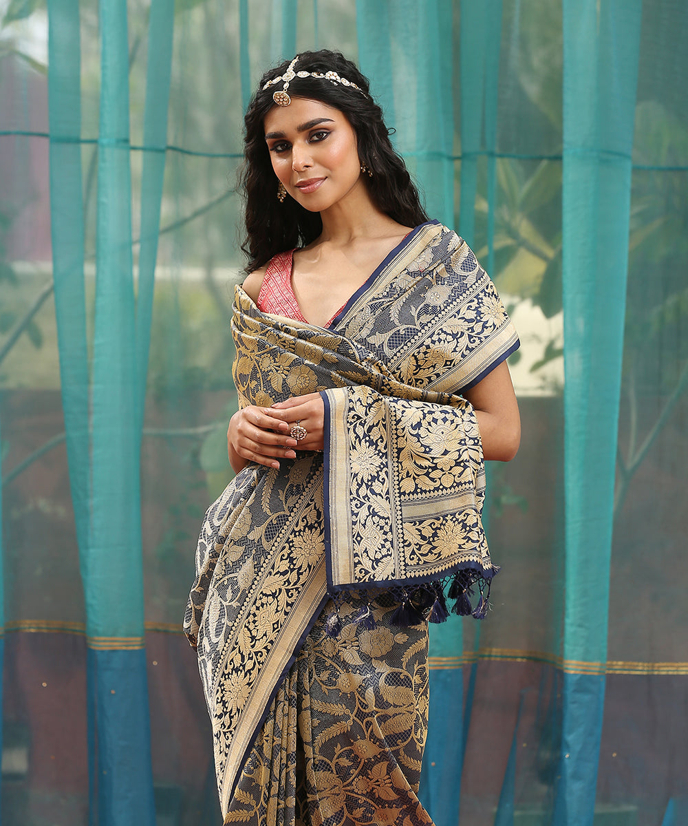 Handloom_Blue_Pure_Katan_Silk_Kimkhab_Banarasi_Saree_with_Zari_Work_WeaverStory_01