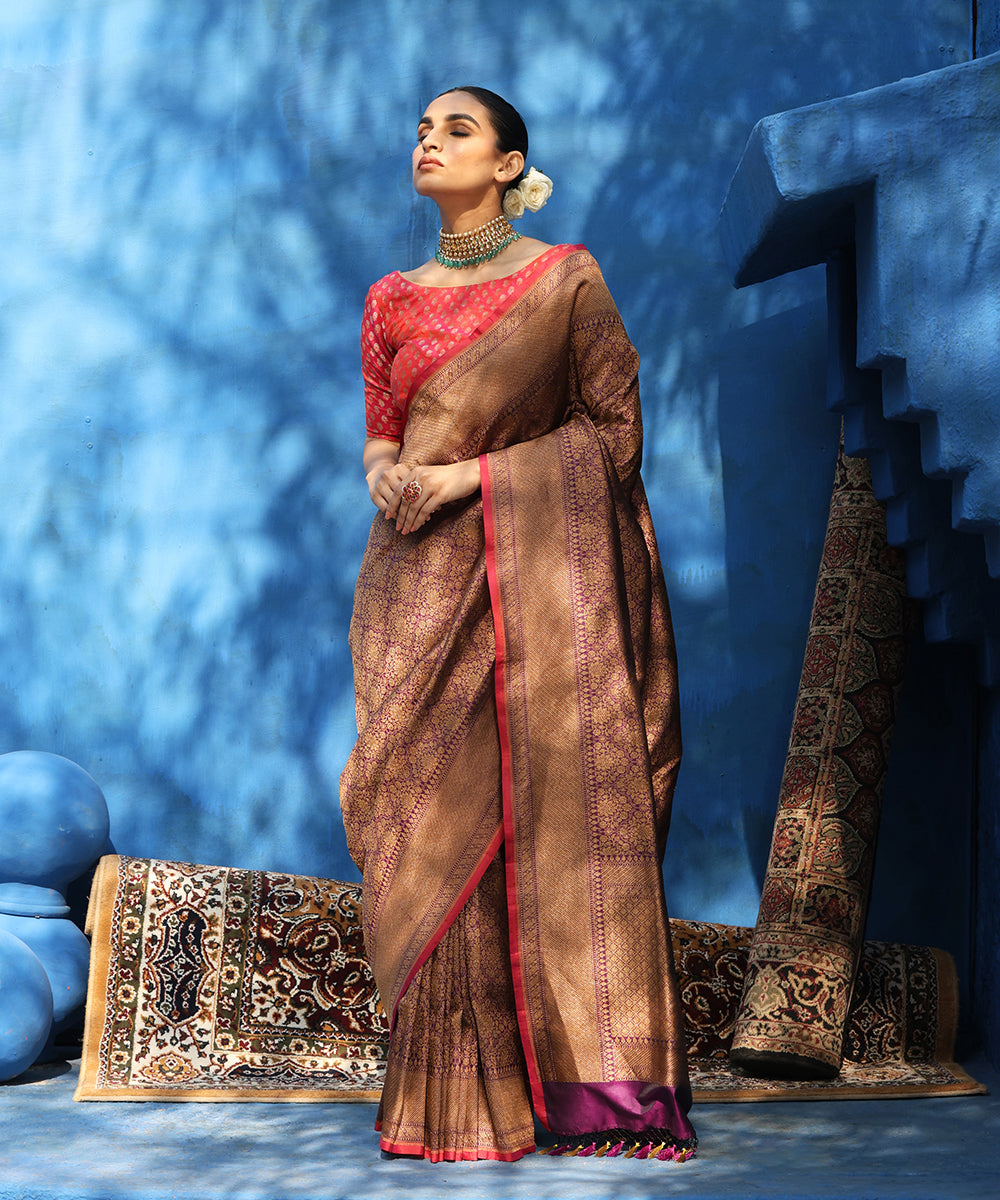 Purple_Handloom_Pure_Katan_Silk_Antique_Banarasi_Saree_With_Antique_Zari_WeaverStory_02