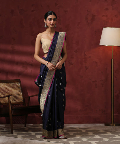 Navy_Blue_Handloom_Pure_Katan_Silk_Banarasi_Saree_WeaverStory_02