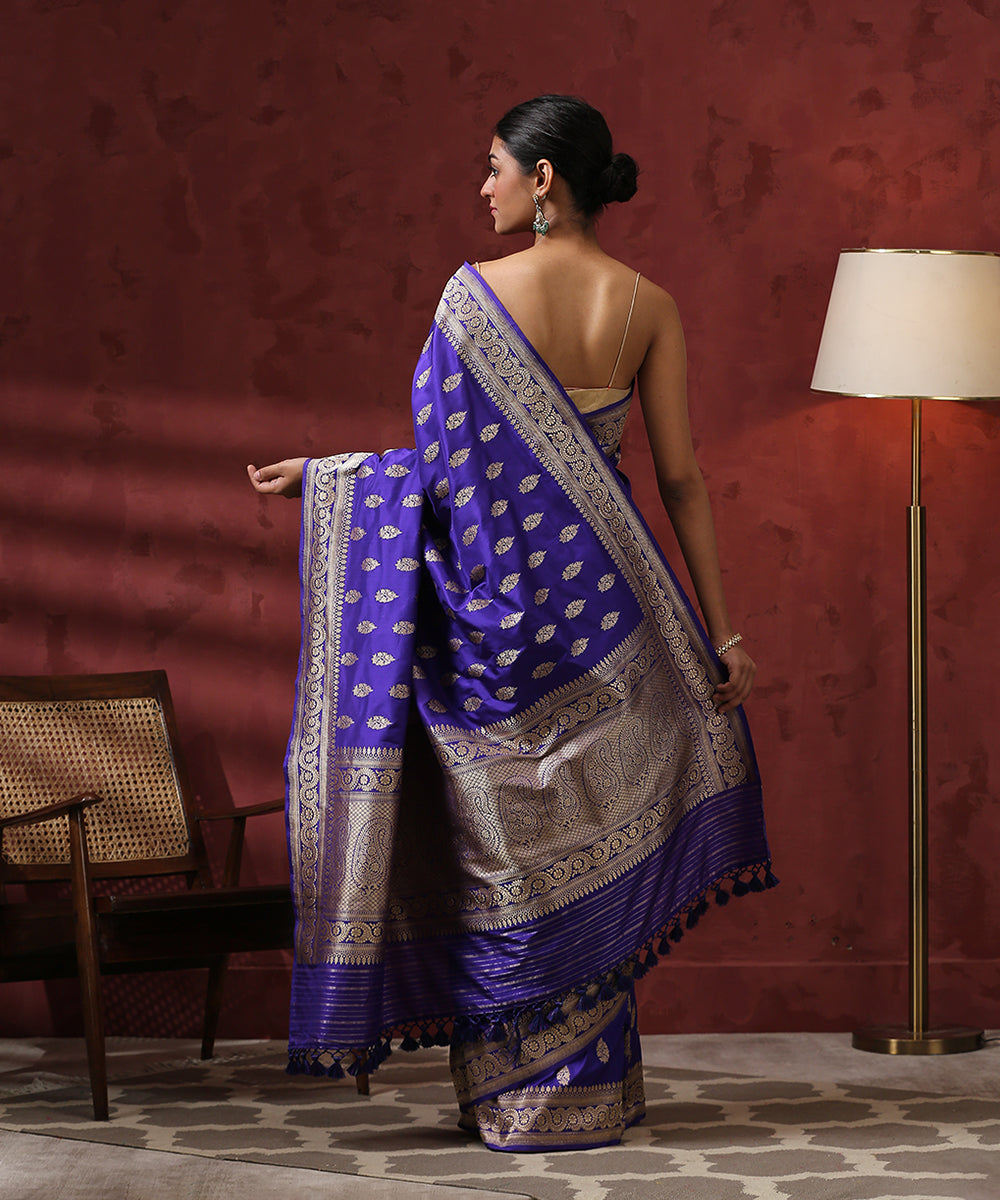 Handloom_Blue_Pure_Katan_Silk_Banarasi_Saree_WeaverStory_03