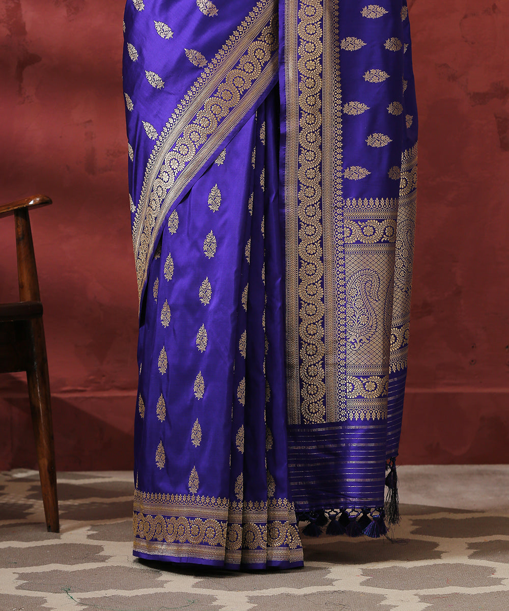 Handloom_Blue_Pure_Katan_Silk_Banarasi_Saree_WeaverStory_04