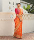 Handloom_Orange_Pure_Katan_Silk_Banarasi_Saree_With_Kadhwa_Booti_WeaverStory_02