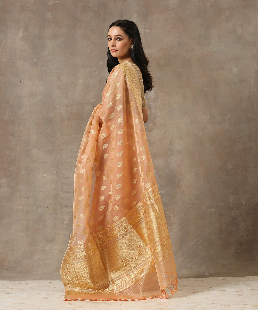 Handloom_Dull_Peach_Kora_Silk_Banarasi_Saree_with_Kadhwa_Weave_WeaverStory_03