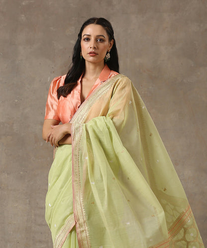 Green_Handloom_Pure_Cotton_Banarasi_Saree_with_Kadhwa_Weave_WeaverStory_01