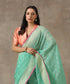 Sea_Green_Handloom_Pure_Cotton_Banarasi_Saree_with_Cutwork_Jamdani_Booti_WeaverStory_01