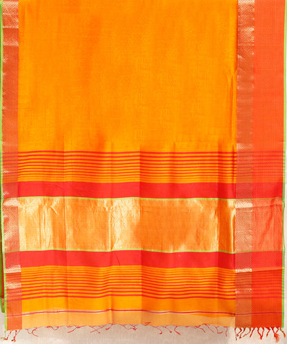 Orange_And_Mustard_Handloom_Pure_Cotton_Maheshwari_Saree_WeaverStory_04