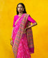 Pink_Handloom_Georgette_Banarasi_Bandhej_Saree_with_Meenakari_Border_WeaverStory_01