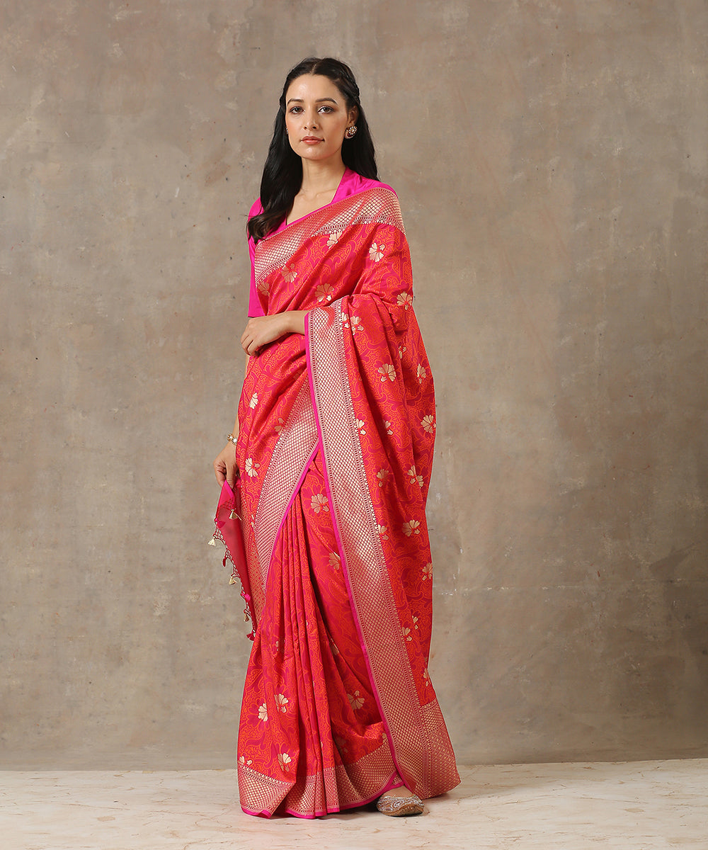 Handloom_Red_Katan_Georgette_Banarasi_Patola_Saree_with_Cutwork_Weave_WeaverStory_02