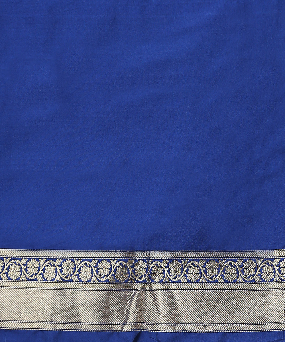 Blue_Handloom_Ashrafi_Booti_Pure_Katan_Silk_Banarasi_Saree_WeaverStory_05