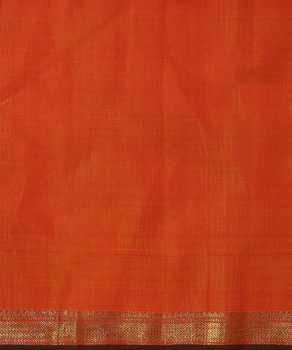 Handloom_Orange_Pure_Silk_Kanjivaram_Saree_with_Broad_Gold_Zari_Border_WeaverStory_05