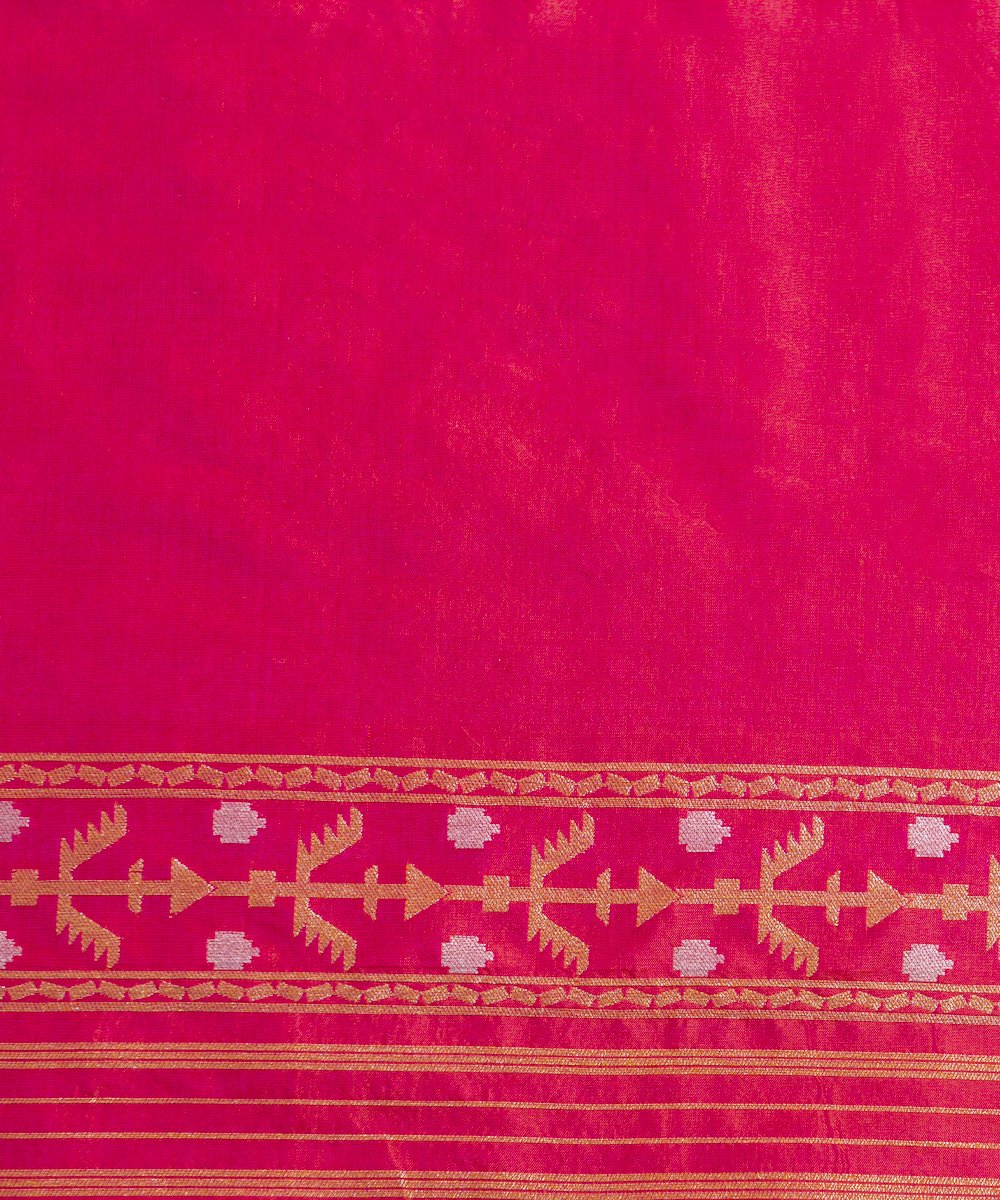 Pink_Handloom_Pure_Katan_Silk_Banarasi_Saree_with_Cutwork_Booti_Aada_Jaal_WeaverStory_05