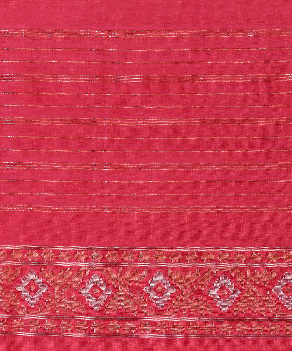 Pink_Handloom_Cotton_Banarasi_Jamdani_Saree_with_Zari_Border_WeaverStory_05