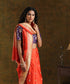 Handloom_Orange_Pure_Katan_Silk_Banarasi_Saree_with_Kadhwa_Booti_WeaverStory_01