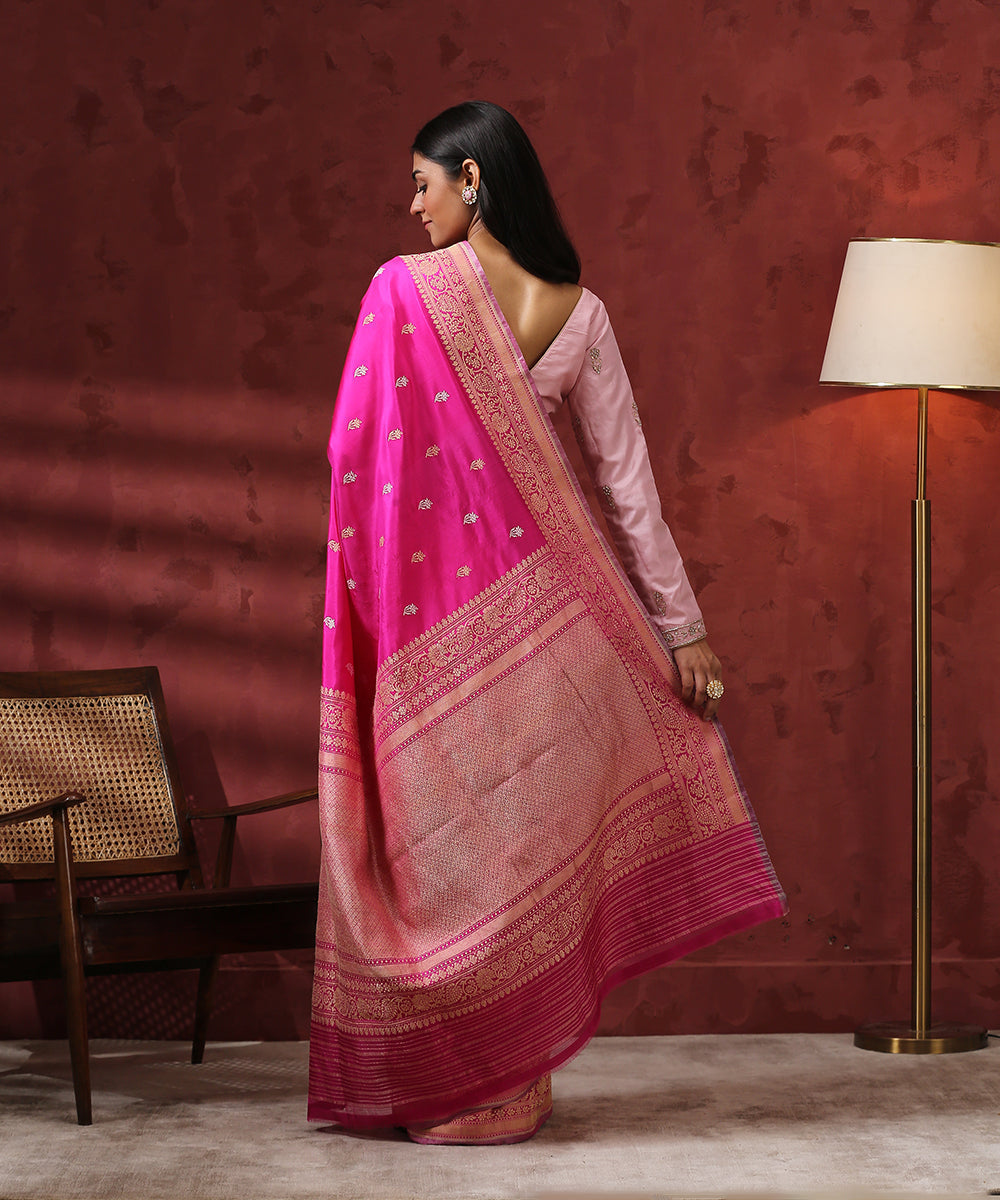 Handloom_Pink_Ektara_Pure_Katan_Silk_Banarasi_Saree_WeaverStory_03