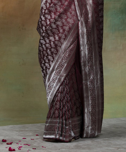 Handloom_Coke_Brown_Tissue_Weft_Tanchoi_Banarasi_Saree_With_Silver_Zari_WeaverStory_04