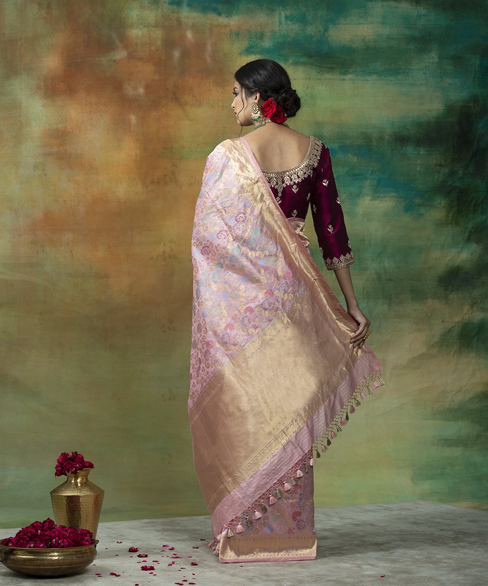 Pink_Handloom_Banarasi_Jangla_Saree_with_Meenakari_Gyasar_Jaal_WeaverStory_03