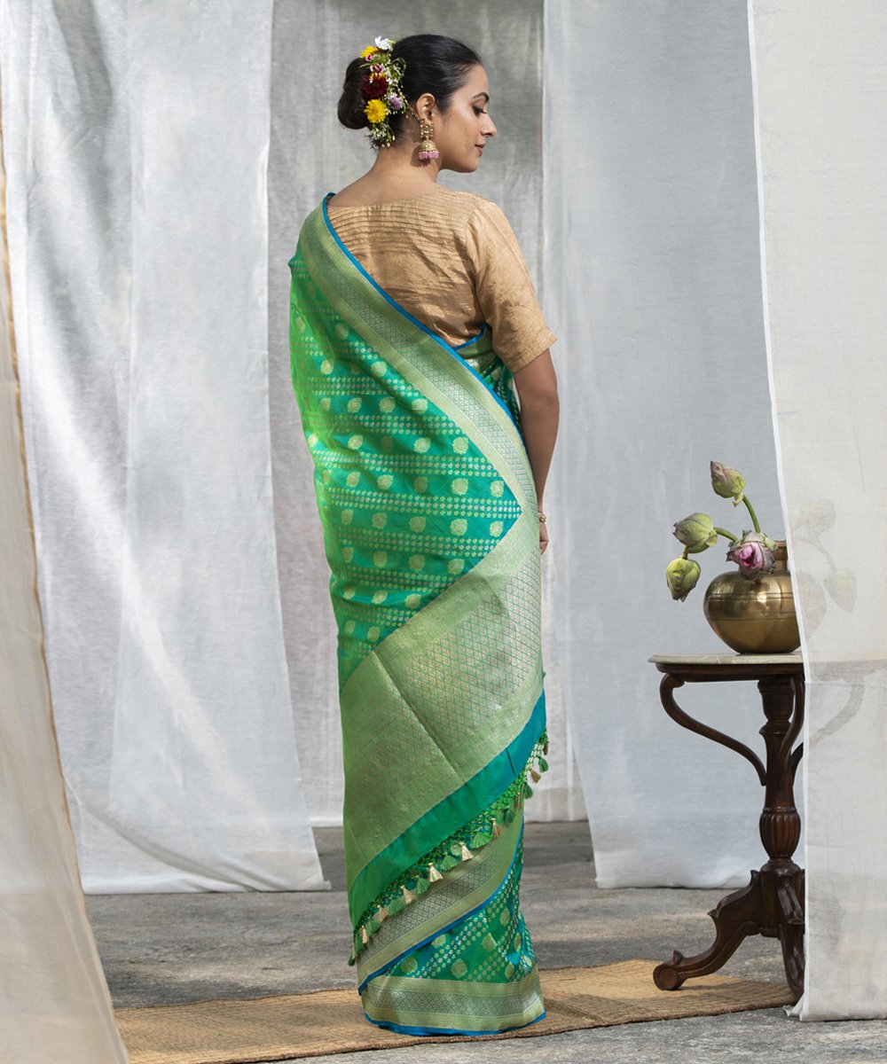 Green_Handloom_Pure_Katan_Silk_Banarasi_Saree_with_Embossed_Weave_WeaverStory_03