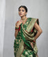 Green_Pure_Katan_Silk_Banarasi_Kadhwa_Jangla_Saree_with_Red_Selvedge_WeaverStory_01
