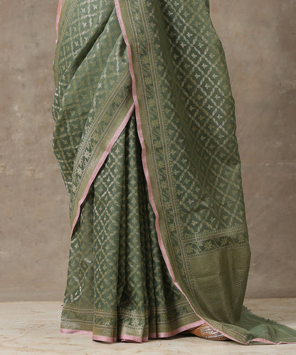 Sage_Green_Handloom_Pure_Cotton_Banarasi_Jamdani_Saree_WeaverStory_04