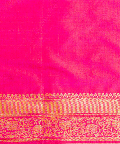 Hot_Pink_Handloom_Pure_Katan_Silk_Banarasi_Saree_with_Cutwork_Booti_WeaverStory_05