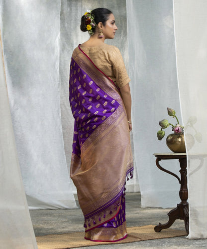 Purple_Handloom_Pure_Handloom_Banarasi_Saree_Cutwork_Booti_WeaverStory_03