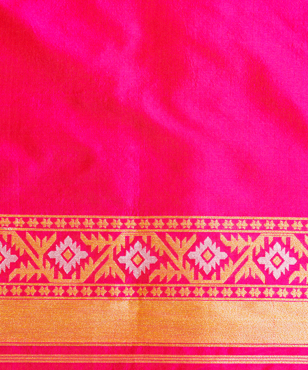 Handloom_Pink_Pure_Katan_Silk_Banarasi_Saree_with_Cutwork_Jamdani_Weave_WeaverStory_05