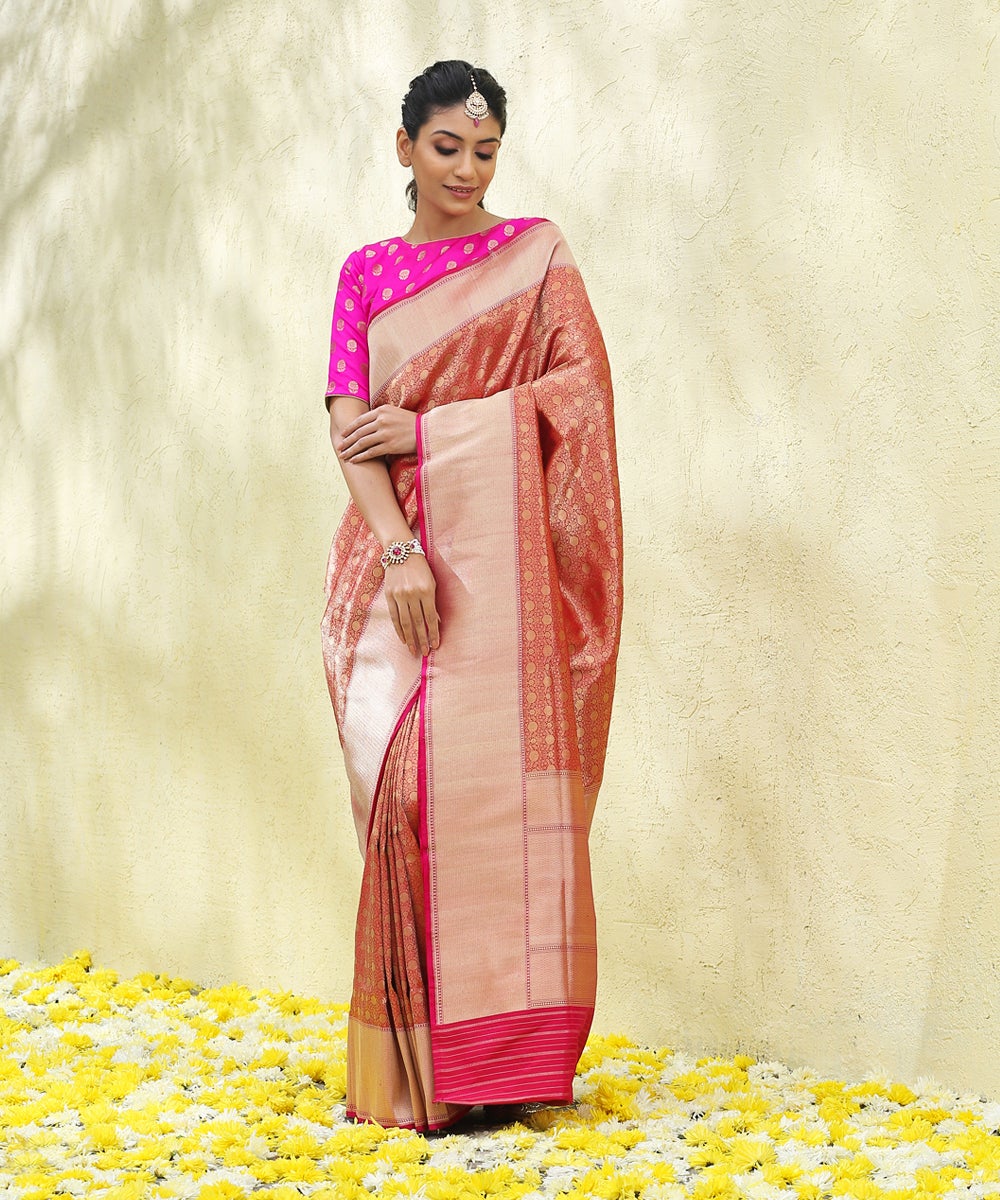 Red_Handloom_Zari_Tanchoi_Pure_Katan_Silk_Banarasi_Saree_With_Kadhwa_Blouse_WeaverStory_02