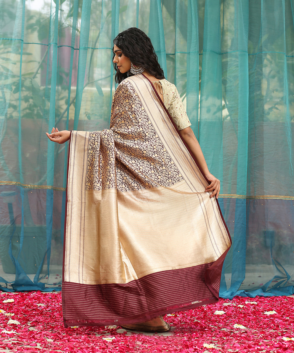 Handloom_Wine_Pure_Katan_Silk_Banarasi_Saree_with_Gul_Kimkhab_Weave_WeaverStory_03