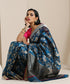 Royal_Blue_Handloom_Silk_Chanderi_Saree_with_Floral_Jangla_WeaverStory_01