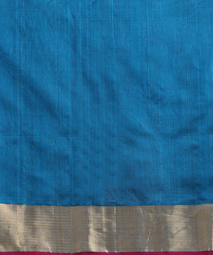 Royal_Blue_Handloom_Silk_Chanderi_Saree_with_Floral_Jangla_WeaverStory_05