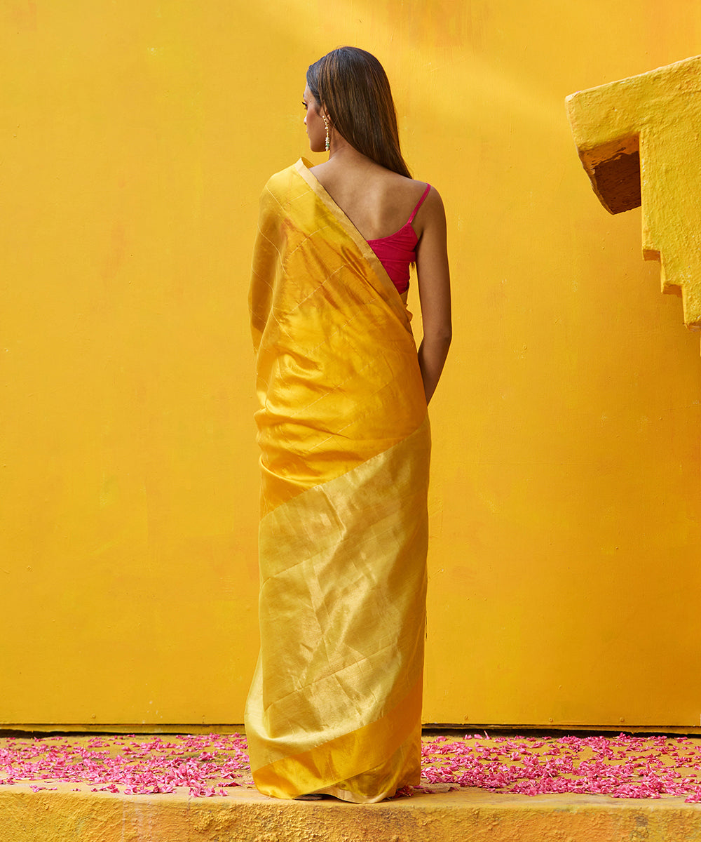 Yellow_Handloom_Pure_Silk_Chanderi_Saree_With_Zari_Squares_WeaverStory_03