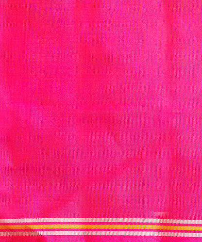 Hot_Pink_Handloom_Mulberry_Silk_Patola_Saree_with_Elephant_design_WeaverStory_05