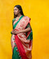 Green_Handloom_Pure_Katan_Silk_Kadhwa_Booti_Banarasi_Saree_With_Red_Border_WeaverStory_01