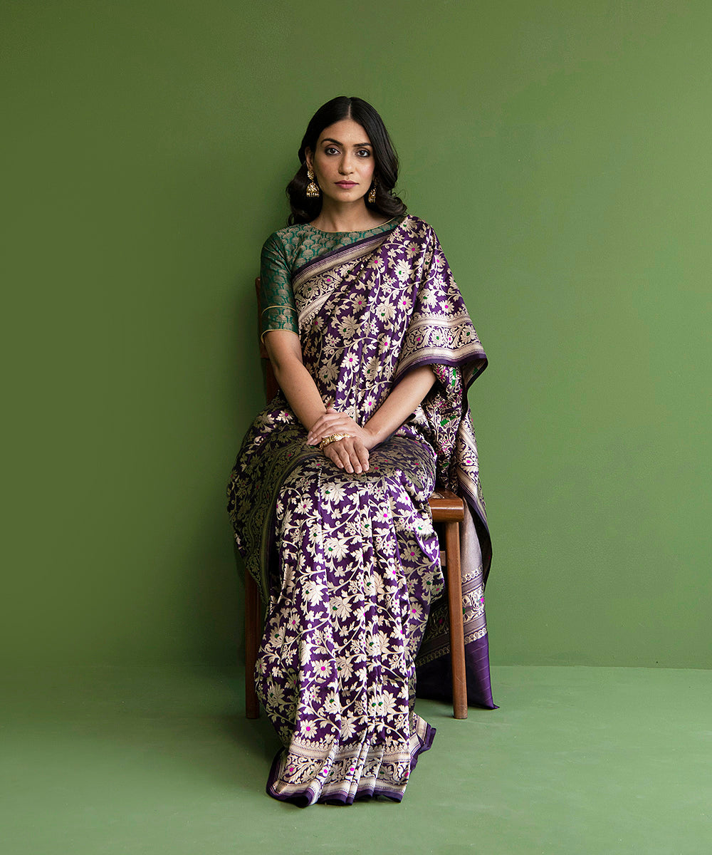 Purple_Handloom_Pure_Katan_Silk_Banarasi_Saree_with_Meenakari_Jangla_Design_WeaverStory_01