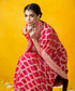 Bold_Red_Handloom_Georgette_Banarasi_Bandhej_Saree_With_Cutwork_Weave_and_Floral_Zari_Border_WeaverStory_01