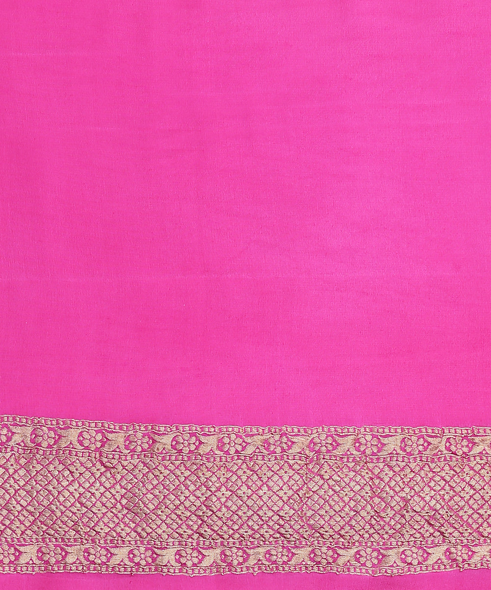 Rose_Pink_Handloom_Sona_Rupa_Banarasi_Georgette_Jangla_Saree_With_Lotus_Flower_Motifs_WeaverStory_05