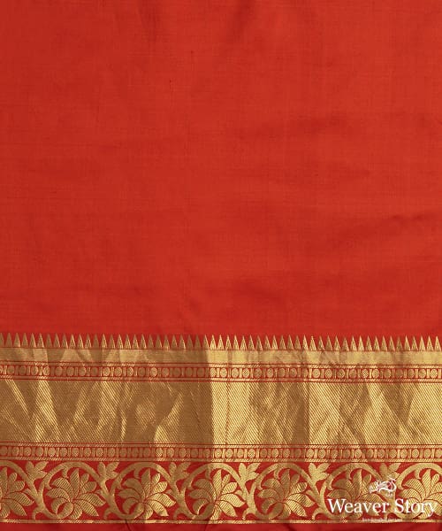 Handloom_Hot_Pink_Kanjivaram_Saree_With_Rust_And_Gold_Zari_Border_And_Bandhani_Work_WeaverStory_05