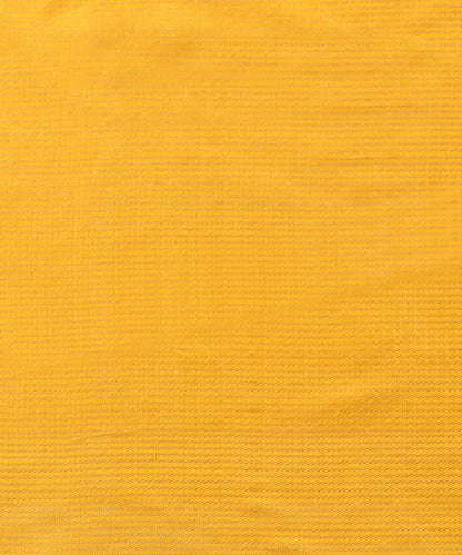 Yellow_Handloom_Striped_Pure_Katan_Silk_Banarasi_Saree_With_Broad_Shikargah_Border_WeaverStory_05