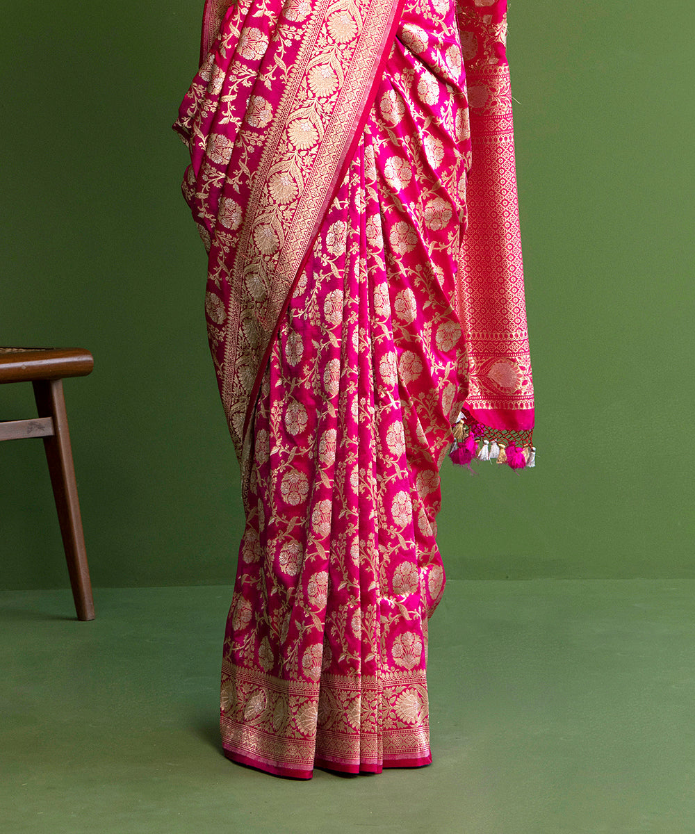 Pink_Handloom_Pure_Katan_Silk_Banarasi_Saree_with_Sona_Rupa_Jangla_Design_WeaverStory_04