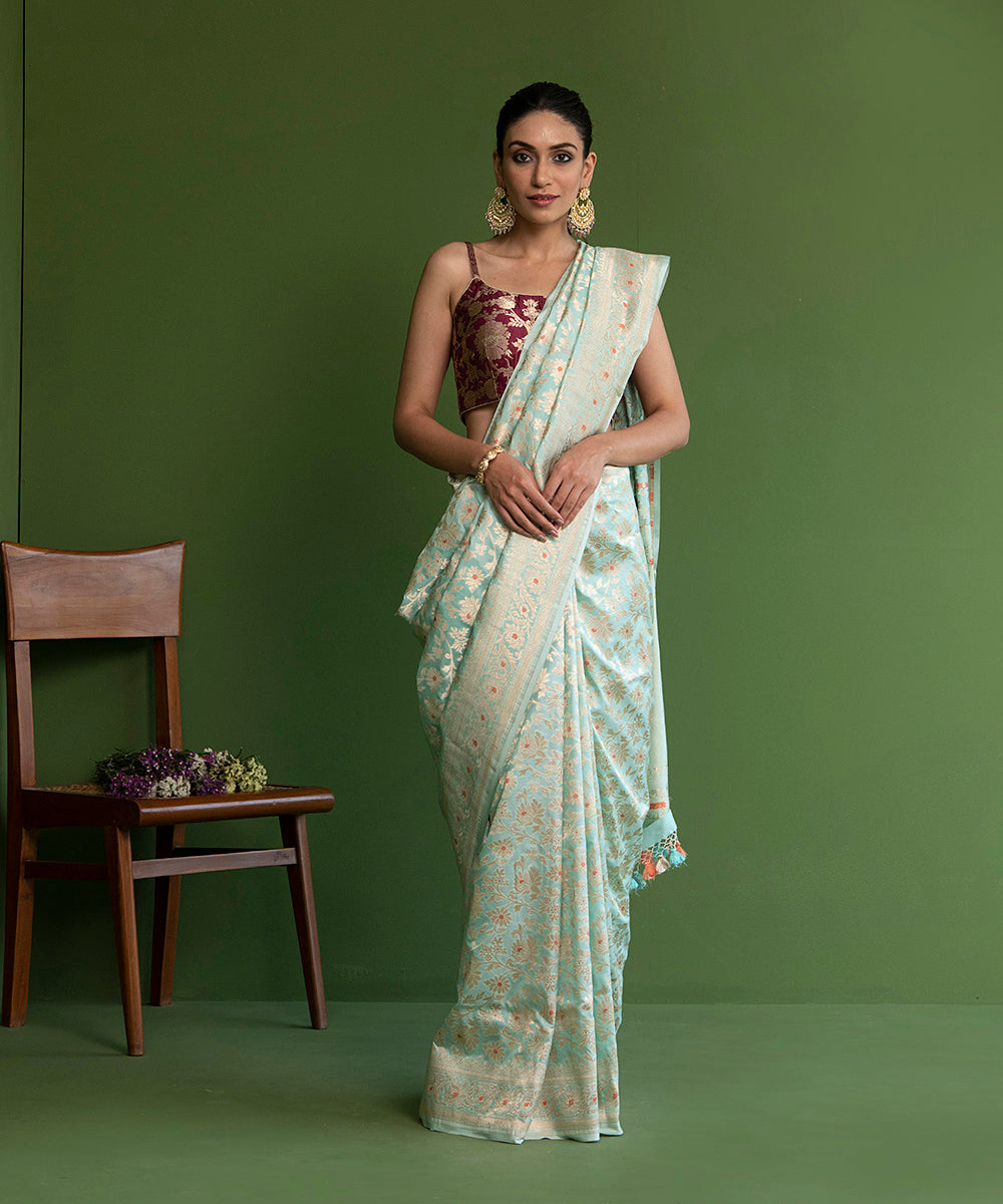 Handloom_Sky_Blue_Pure_Katan_Silk_Banarasi_Saree_with_Meenakari_Jangla_Design_WeaverStory_02