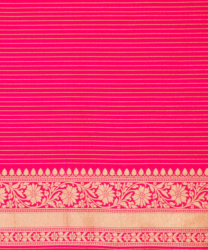 Handloom_Hot_Pink_Pure_Katan_Silk_Banarasi_Saree_with_Sona_Rupa_Cutwork_Jaal_WeaverStory_05