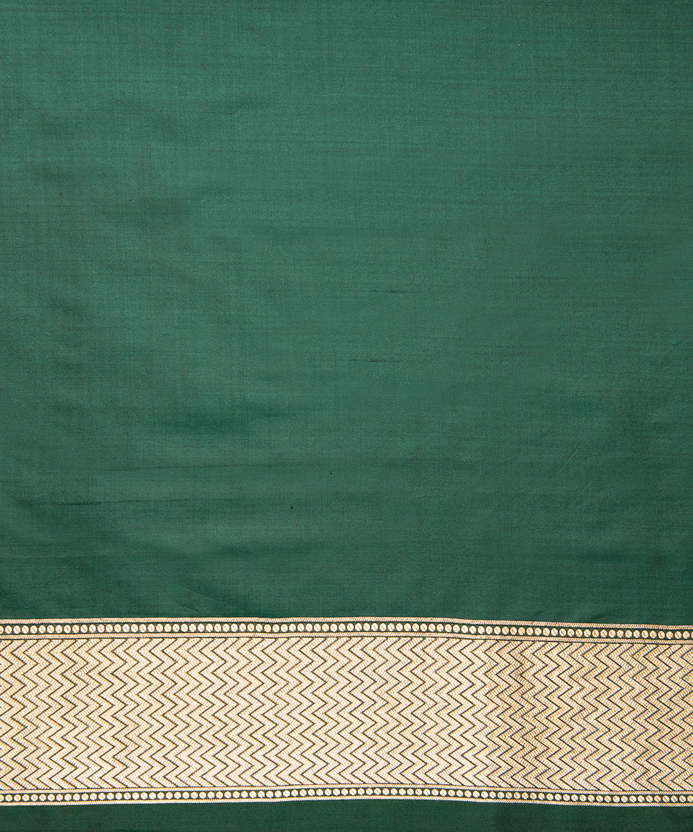 Dark_Green_Handloom_Pure_Katan_Silk_Banarasi_Saree_with_Cutwork_Jangla_WeaverStory_05