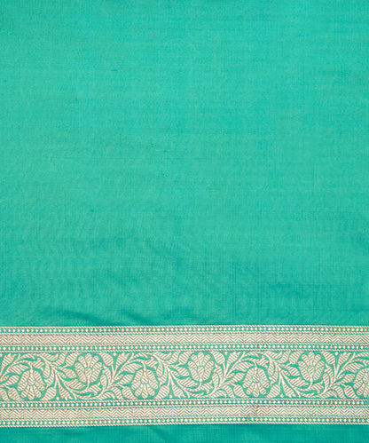 Handloom_Aqua_Green_Pure_Katan_Silk_Banarasi_Saree_with_Small_Mughal_Booti_WeaverStory_05