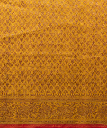 Handloom_Mustard_Pure_Katan_Silk_Banarasi_Saree_with_Antique_Zari_Polka_Dots_WeaverStory_05