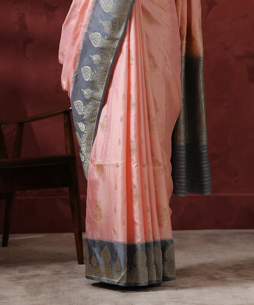 Handloom_Pink_And_Grey_Ektara_Pure_Katan_Silk_Banarasi_Saree_WeaverStory_04