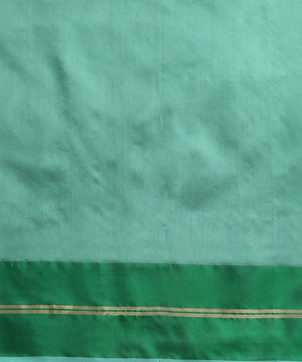 Sage_Green_Handloom_Chanderi_Silk_Saree_With_Floral_Boota_And_Resham_Border_WeaverStory_05