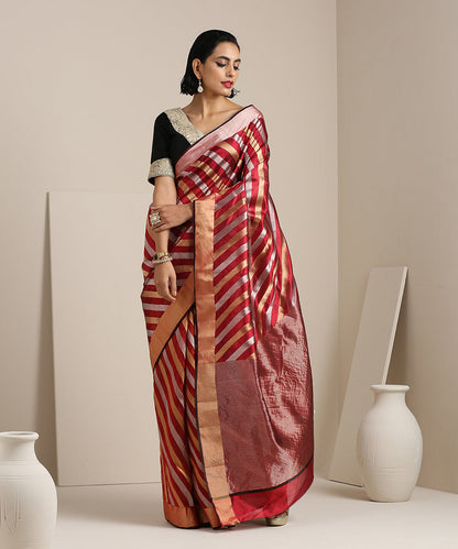 Maroon_Handloom_Pure_Chanderi_Silk_Saree_with_Gold_And_Silver_Zari_Aada_Bel_WeaverStory_02