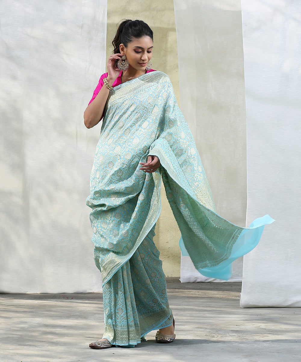 Light_Blue_Handloom_Georgette_Banarasi_Saree_with_Cutwork_Technique_WeaverStory_02