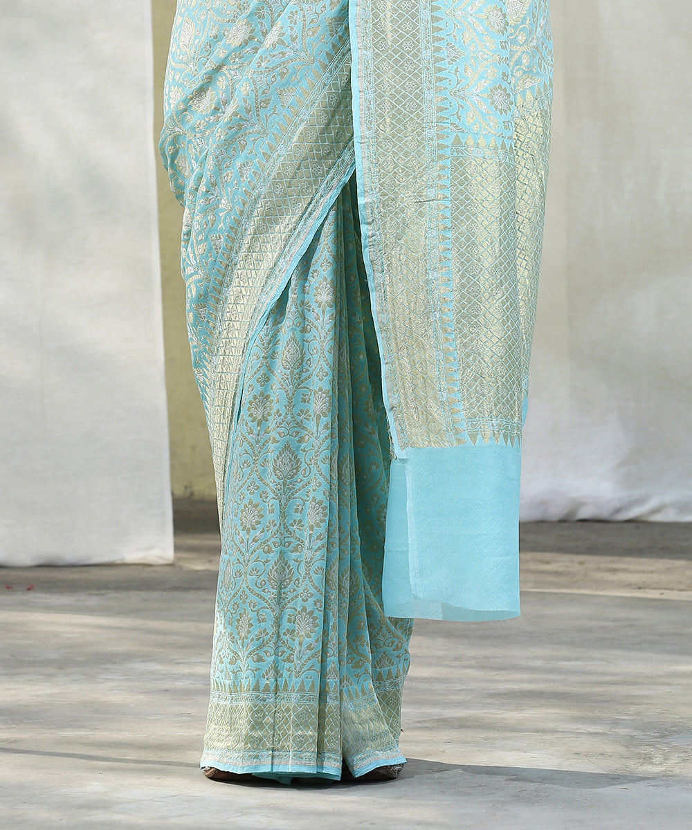 Light_Blue_Handloom_Georgette_Banarasi_Saree_with_Cutwork_Technique_WeaverStory_04